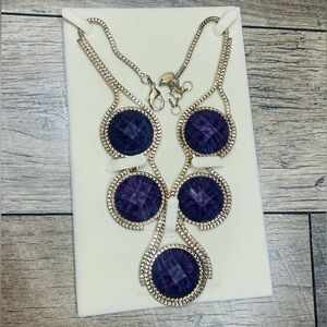Amrita Singh Gold and Purple Necklace